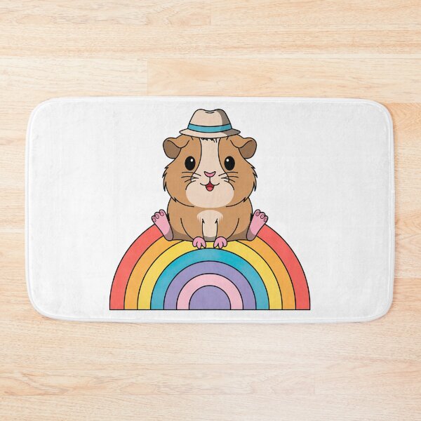 Item preview, Cute Guinea Pig on a Rainbow designed and sold by graphic-genie.