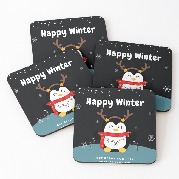 Item preview, Christmas Happy Penguin With Rain Deer Horns designed and sold by ShirtLife1.