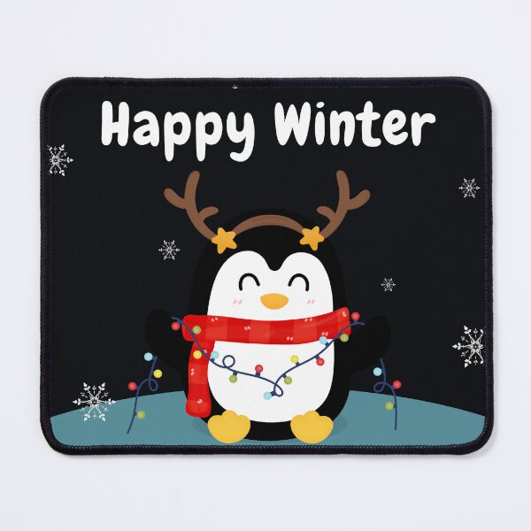 Item preview, Christmas Happy Penguin With Rain Deer Horns designed and sold by ShirtLife1.