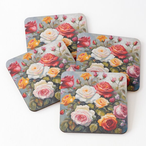 Item preview, Pretty Colorful Roses Oil Painting  designed and sold by Juana-.