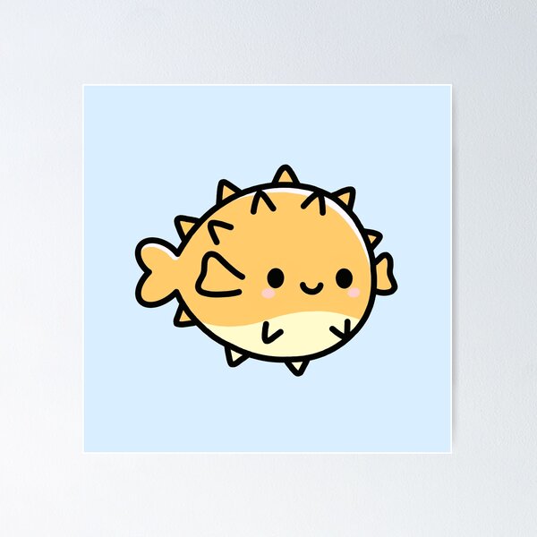 Kawaii Sea Animals Set Poster