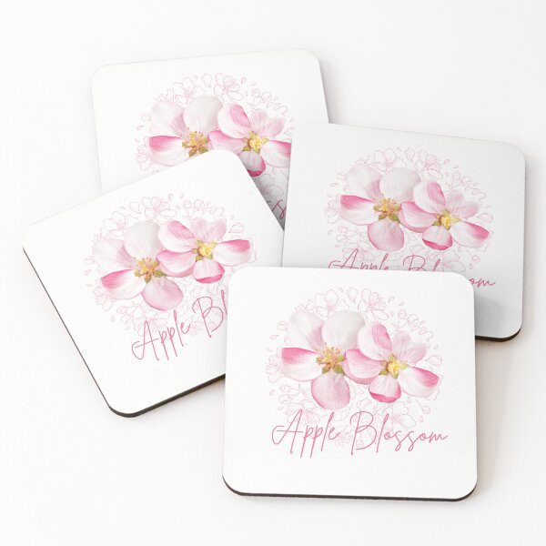 Artikelvorschau, Arkansas State Apfelblüten-Blumen-Aquarell-klassisches T-Shirt Sticker entworfen und verkauft von ThinkNature!.