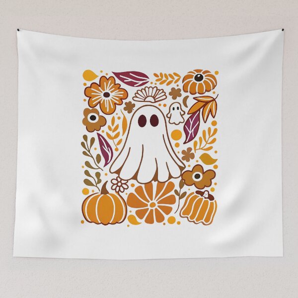 Item preview, Floral Pumpkin Ghost, Floral Ghost, Halloween Ghost designed and sold by Sigurornerosars.