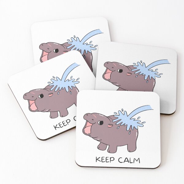 Item preview, Baby Hippo Water Splash Keep Calm designed and sold by ShirtLife1.