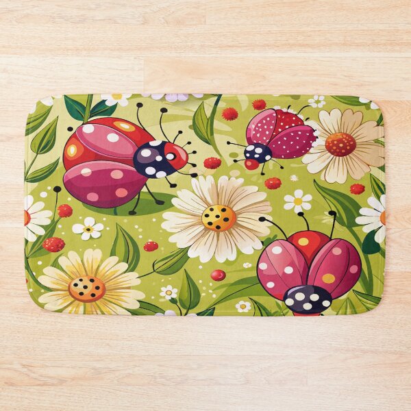 Item preview, Ladybug on bright flowers designed and sold by Erik Visnievskij.