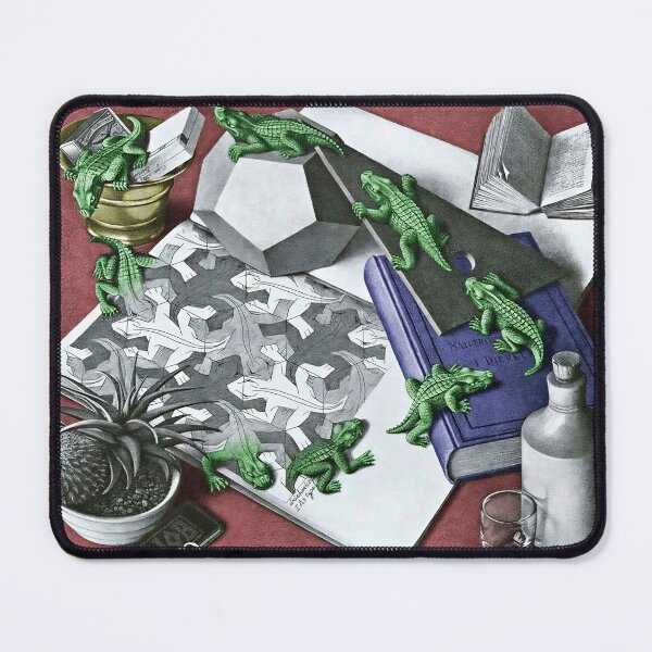 Item preview, M. C. Escher, Reptiles, 1943, Dutch Artist, Maurits Cornelis Escher Print, Surrealism, Imp-Art, M. C. Escher Gift, Maurits Escher Art designed and sold by Artistic Gift Print.