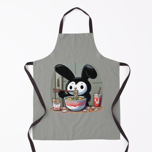 Item preview, Oswald The Lucky Rabbit Eating Ramen designed and sold by Myra365Art.