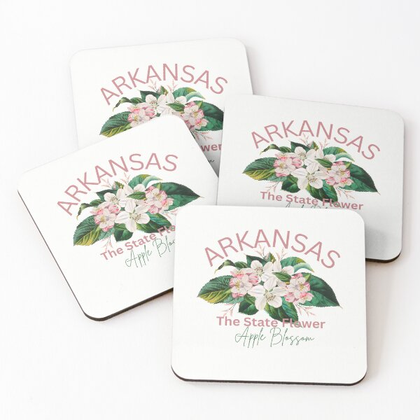 Artikelvorschau, Arkansas State Apfelblüten-Blumen-Aquarell-klassisches T-Shirt Sticker entworfen und verkauft von ThinkNature!.