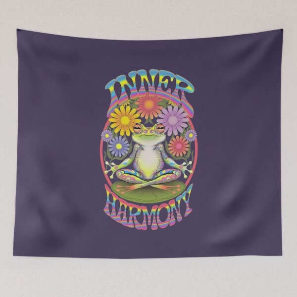 Item preview, INNER HARMONY FROG ZEN MASTER on hippie faded purple designed and sold by INNERHARMONY2.