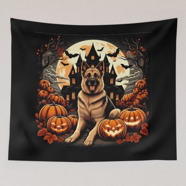 Item preview, Spooky Paws and Wagging Tails - A Halloween Adventure with a German Shepherd designed and sold by svarupa.
