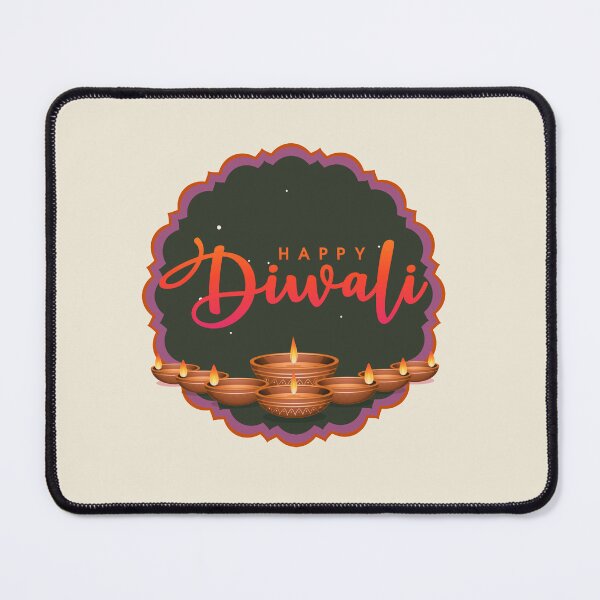 Item preview, Colourful Happy Diwali with diwali diya/Lamps for the diwali festival lover ver 4 designed and sold by CosmicNook1.