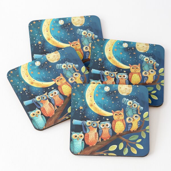 Item preview, Kawaii Owl Astronomers designed and sold by cute-animals99.