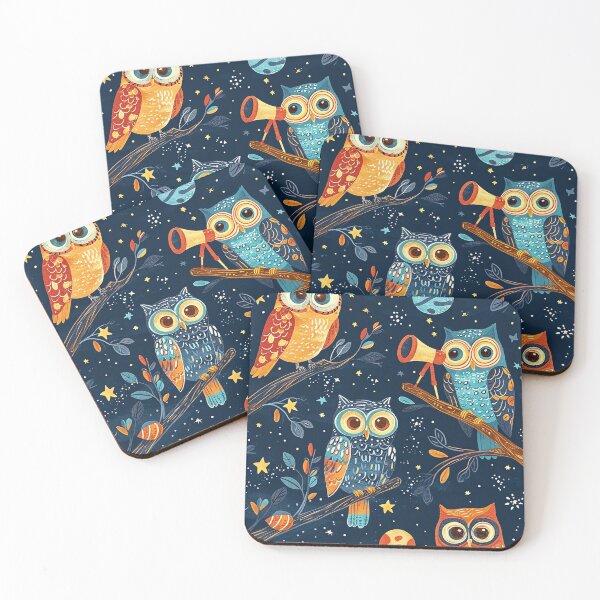 Item preview, Kawaii Owl Astronomers designed and sold by cute-animals99.