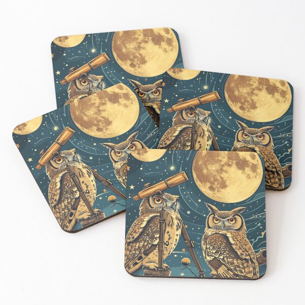 Item preview, Astronaut Owls Under Moonlight designed and sold by cute-animals99.