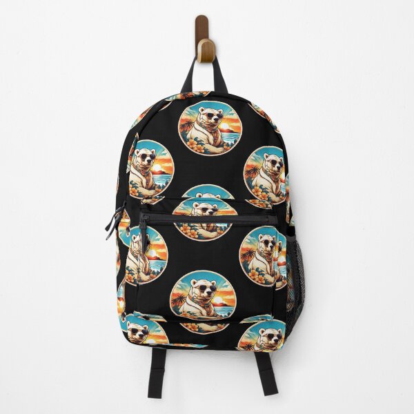 Item preview, Polar Bear with Sunglasses at Sunset by The Ocean designed and sold by NautiChic.