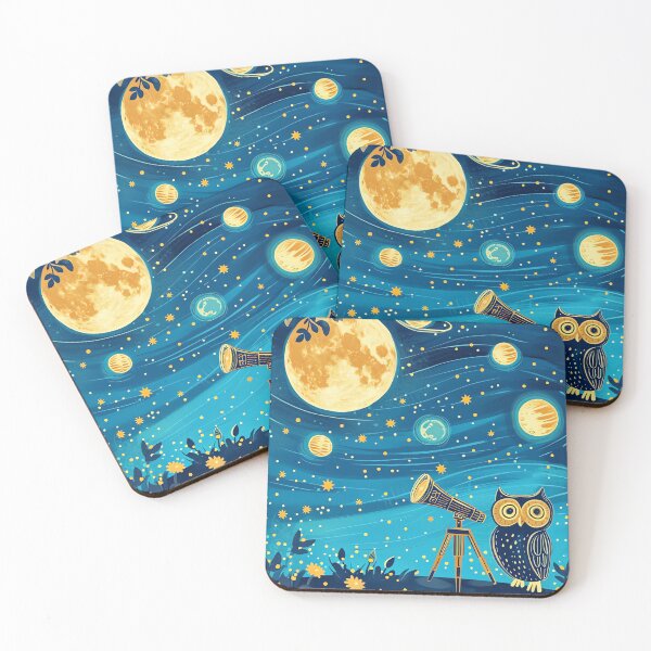 Item preview, Whimsical Owl Stargazers designed and sold by cute-animals99.