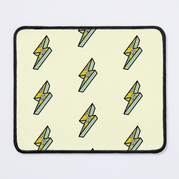 Item preview, Retro Lightning with Mushroom Pattern - Yellow and Green designed and sold by MrsCreative1.