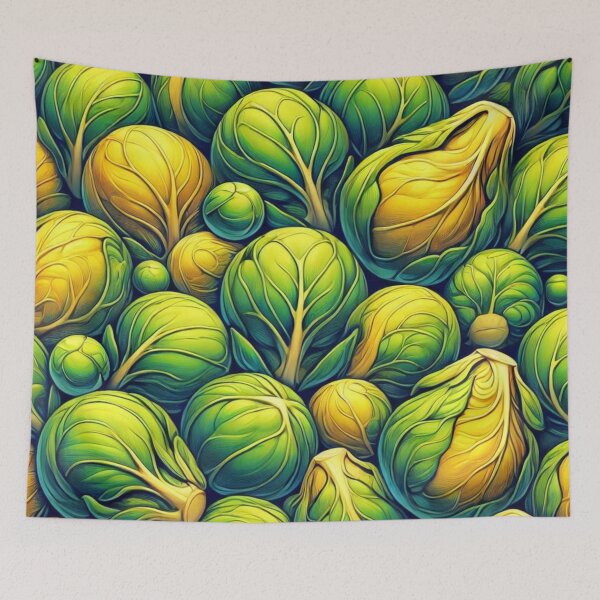 Item preview, Festive Brussel Sprouts Vegetable Design designed and sold by TribalioDesigns.