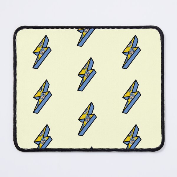 Item preview, Retro Lightning with Mushroom Pattern - Yellow and Blue designed and sold by MrsCreative1.