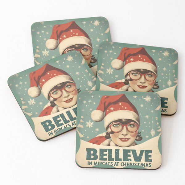 Item preview, Believe in Miracles Retro Christmas Design designed and sold by Diclebaybas.