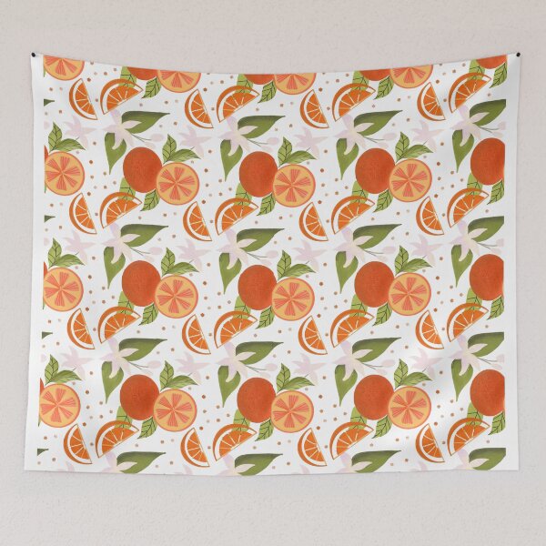 Item preview, Orange Pattern on Light Background  designed and sold by Kriti Tiwari.