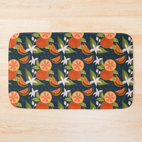 Item preview, Repeat Orange Pattern on Dark Background designed and sold by Kriti Tiwari.