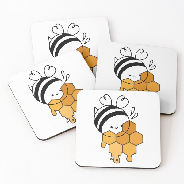 Item preview, A black and white bee with its own yellow nest. designed and sold by Phatsiyaporn Suksai.