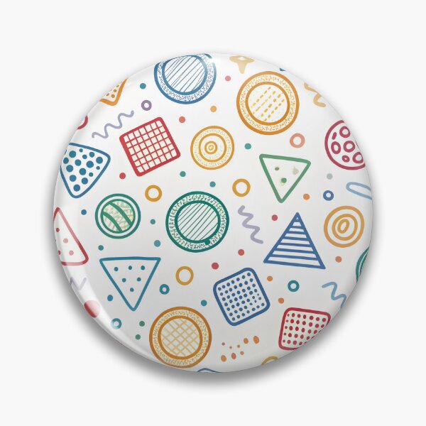 Item preview, Clean doodles of playful shapes like triangles, circles, and squares in a continuous pattern. designed and sold by DigitalArtByJoe.