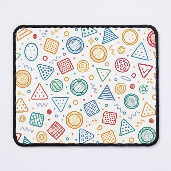 Item preview, Clean doodles of playful shapes like triangles, circles, and squares in a continuous pattern. designed and sold by DigitalArtByJoe.
