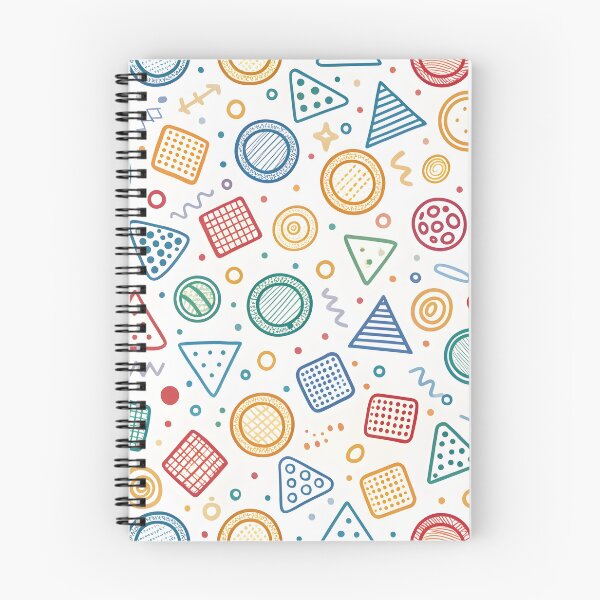 Item preview, Clean doodles of playful shapes like triangles, circles, and squares in a continuous pattern. designed and sold by DigitalArtByJoe.