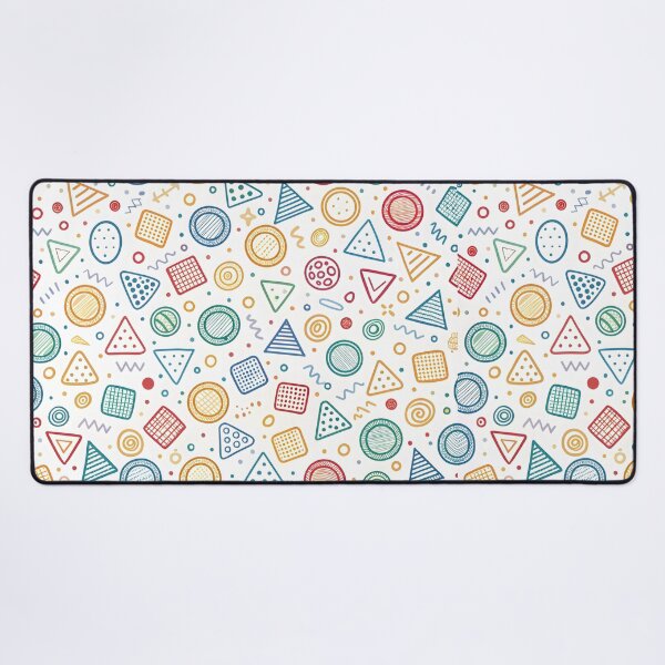 Item preview, Clean doodles of playful shapes like triangles, circles, and squares in a continuous pattern. designed and sold by DigitalArtByJoe.