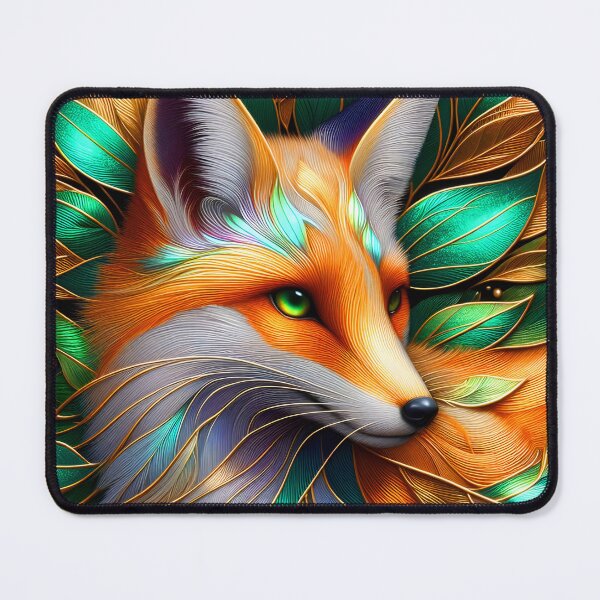 Item preview, Shiny Emerald Fox Leafy Art designed and sold by EmeraldeaArt.