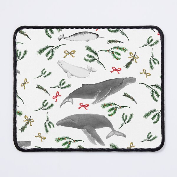 Item preview, Whale Christmas Festive Pattern designed and sold by Živa Viviana Doria.