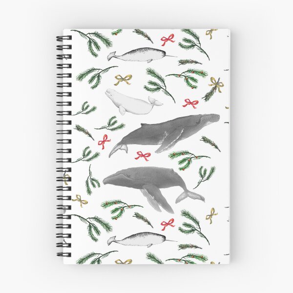 Item preview, Whale Christmas Festive Pattern designed and sold by Živa Viviana Doria.