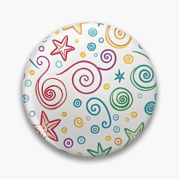 Item preview, Clean doodles of playful swirls and stars in a seamless, modern, joyful design. designed and sold by DigitalArtByJoe.