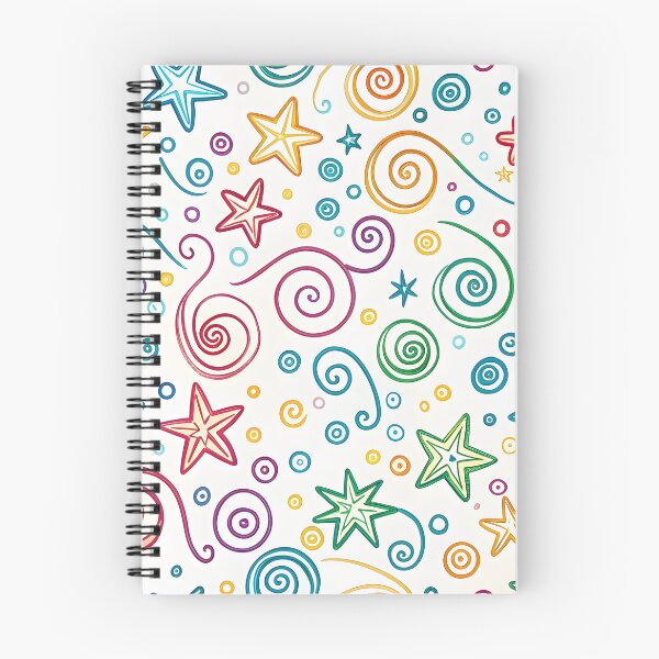 Item preview, Clean doodles of playful swirls and stars in a seamless, modern, joyful design. designed and sold by DigitalArtByJoe.