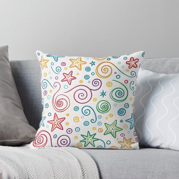 Item preview, Clean doodles of playful swirls and stars in a seamless, modern, joyful design. designed and sold by DigitalArtByJoe.