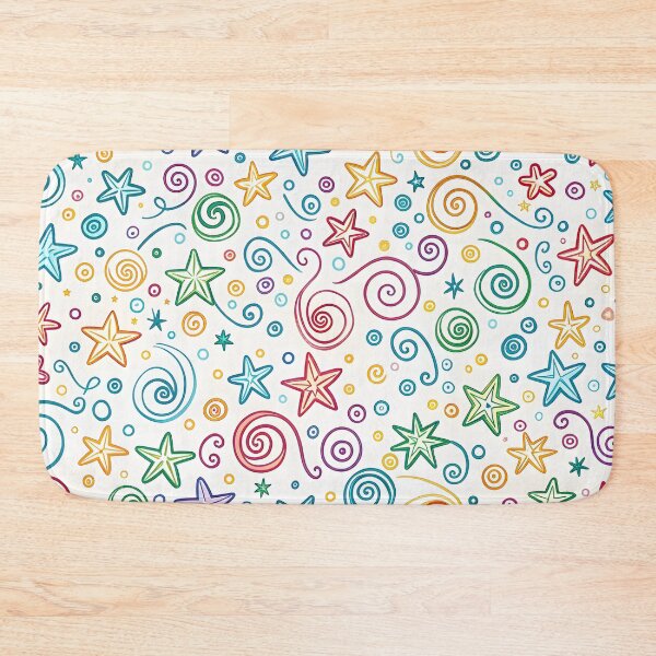 Item preview, Clean doodles of playful swirls and stars in a seamless, modern, joyful design. designed and sold by DigitalArtByJoe.