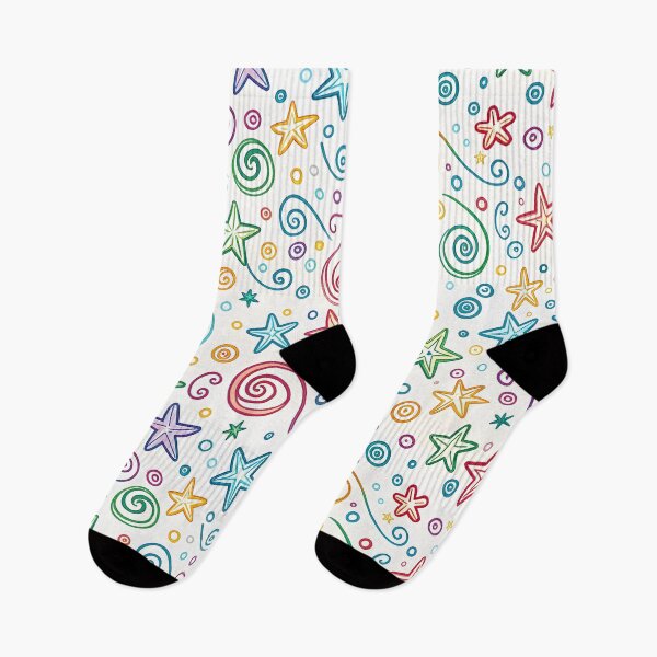 Item preview, Clean doodles of playful swirls and stars in a seamless, modern, joyful design. designed and sold by DigitalArtByJoe.
