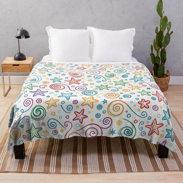 Item preview, Clean doodles of playful swirls and stars in a seamless, modern, joyful design. designed and sold by DigitalArtByJoe.