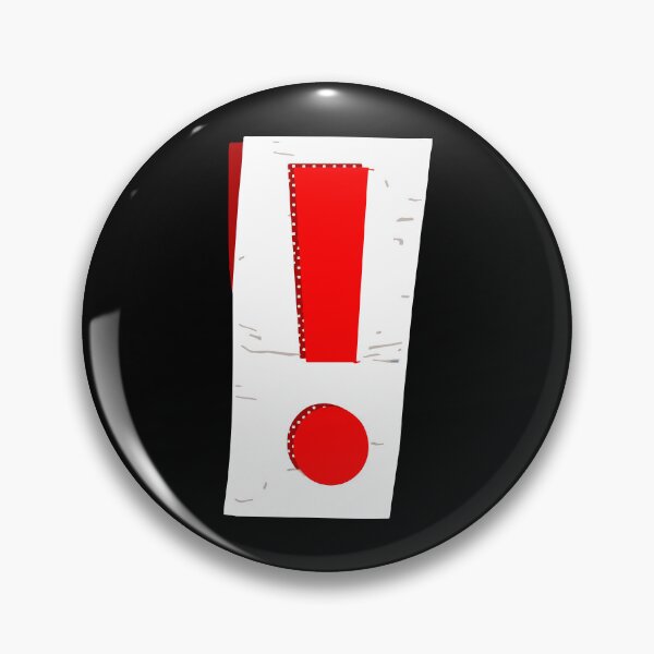 Item preview, Exclamation Mark Symbol Red White designed and sold by Jeallan Designs.