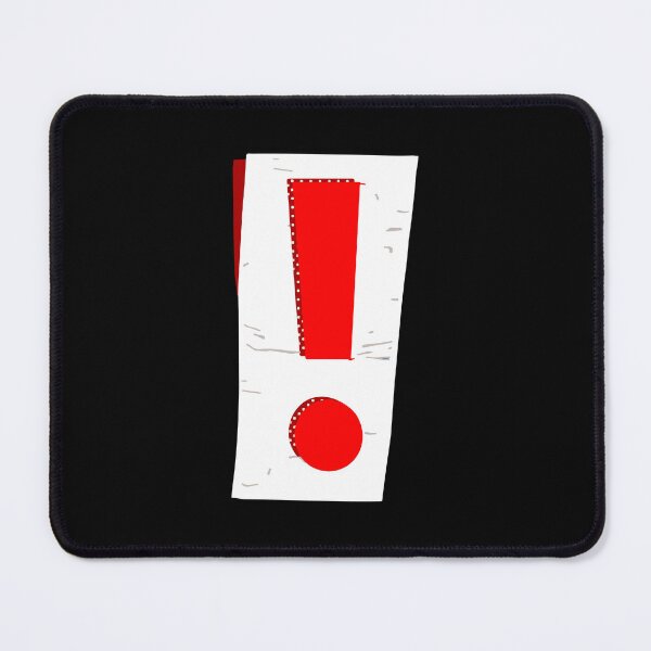 Item preview, Exclamation Mark Symbol Red White designed and sold by Jeallan Designs.