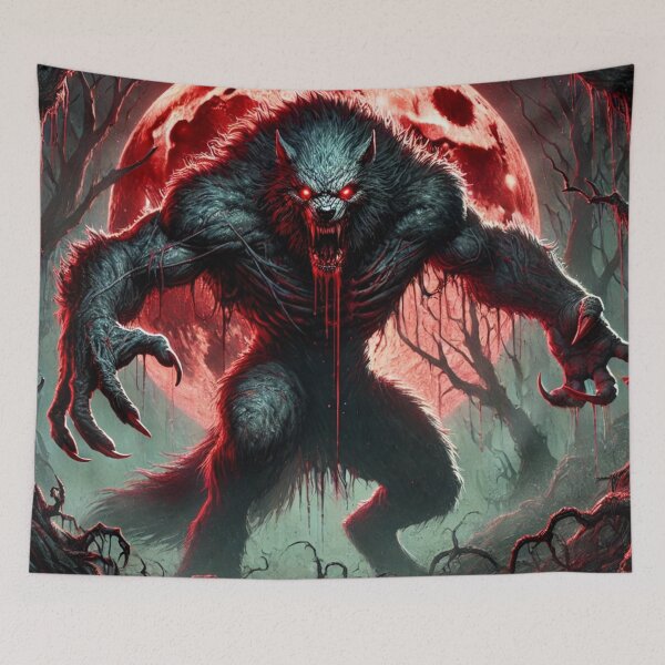 Item preview, Blood Moon Werewolf – A Nightmarish Beast Awakes designed and sold by aunins7.