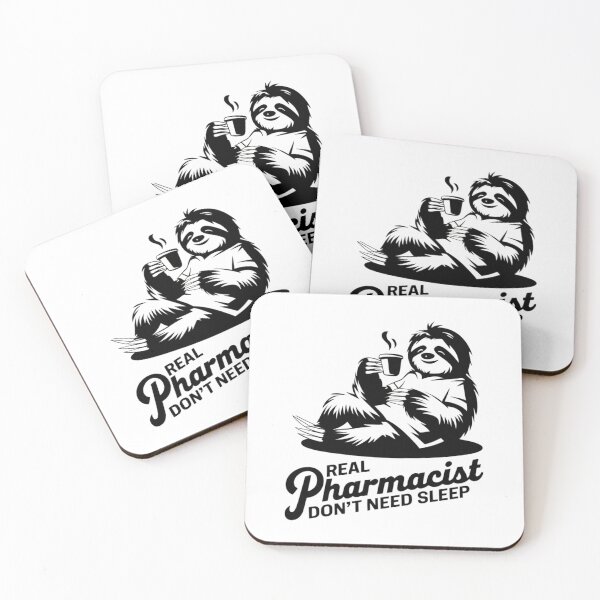 Item preview, Real Pharmacist Don`t Need Sleep, Funny Sloth Coffee designed and sold by Anniko Art Studio.