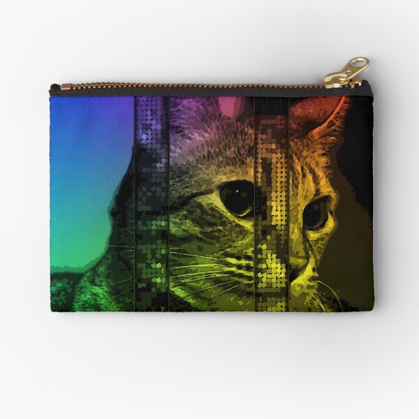 Cat Digital Art Zipper Pouch