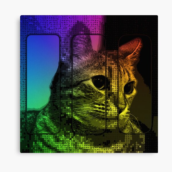 Cat Digital Art Canvas Print