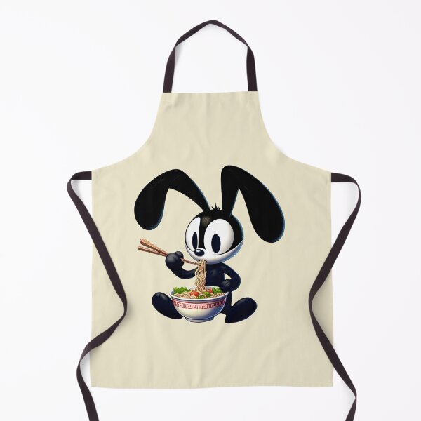 Item preview, Oswald The Lucky Rabbit Eating Ramen designed and sold by Myra365Art.