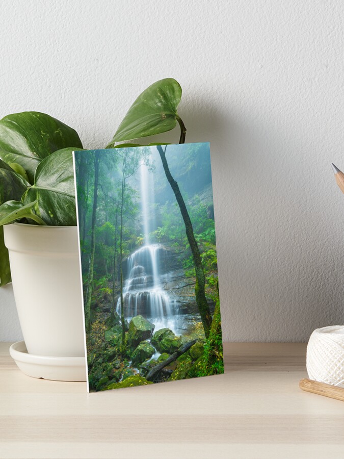 Thumbnail 1 of 2, Art Board Print, Witches Leap Falls, Katoomba, Blue Mountains, New South Wales, Australia designed and sold by Chockstone.