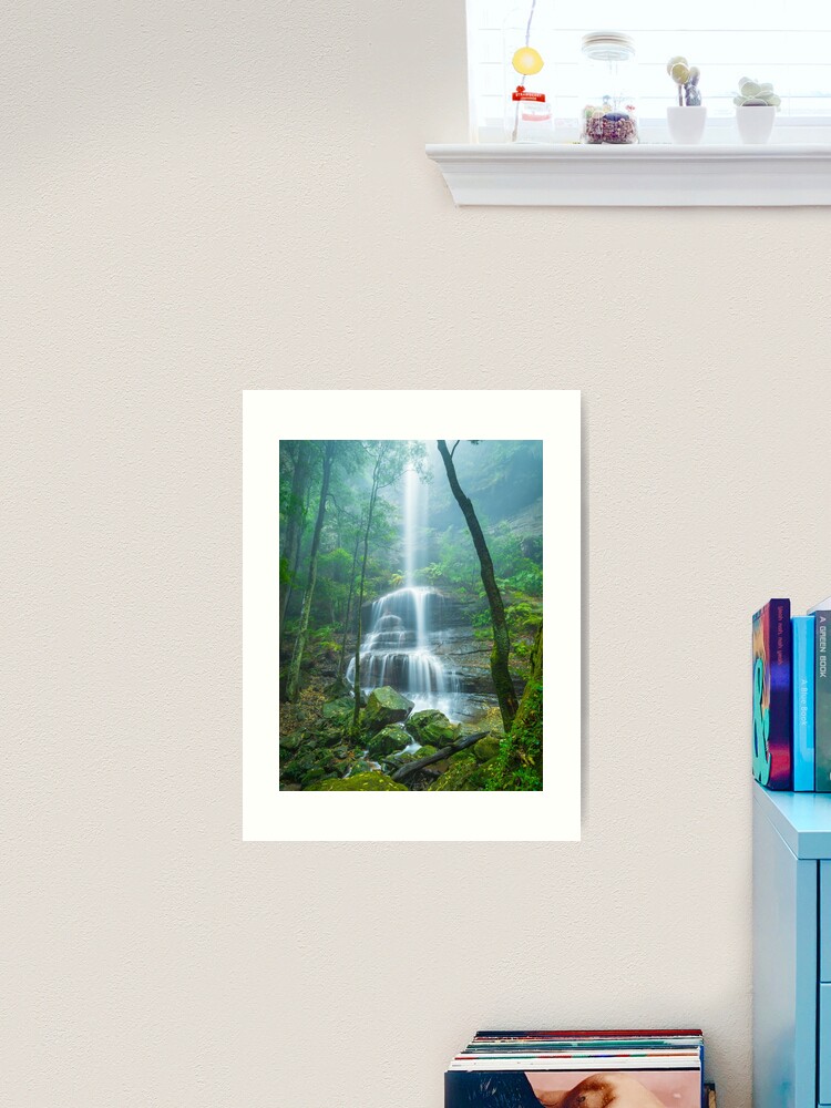 Thumbnail 2 of 3, Art Print, Witches Leap Falls, Katoomba, Blue Mountains, New South Wales, Australia designed and sold by Chockstone.