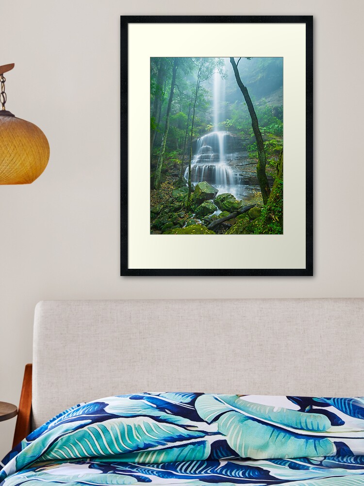 Thumbnail 2 of 7, Framed Art Print, Witches Leap Falls, Katoomba, Blue Mountains, New South Wales, Australia designed and sold by Chockstone.